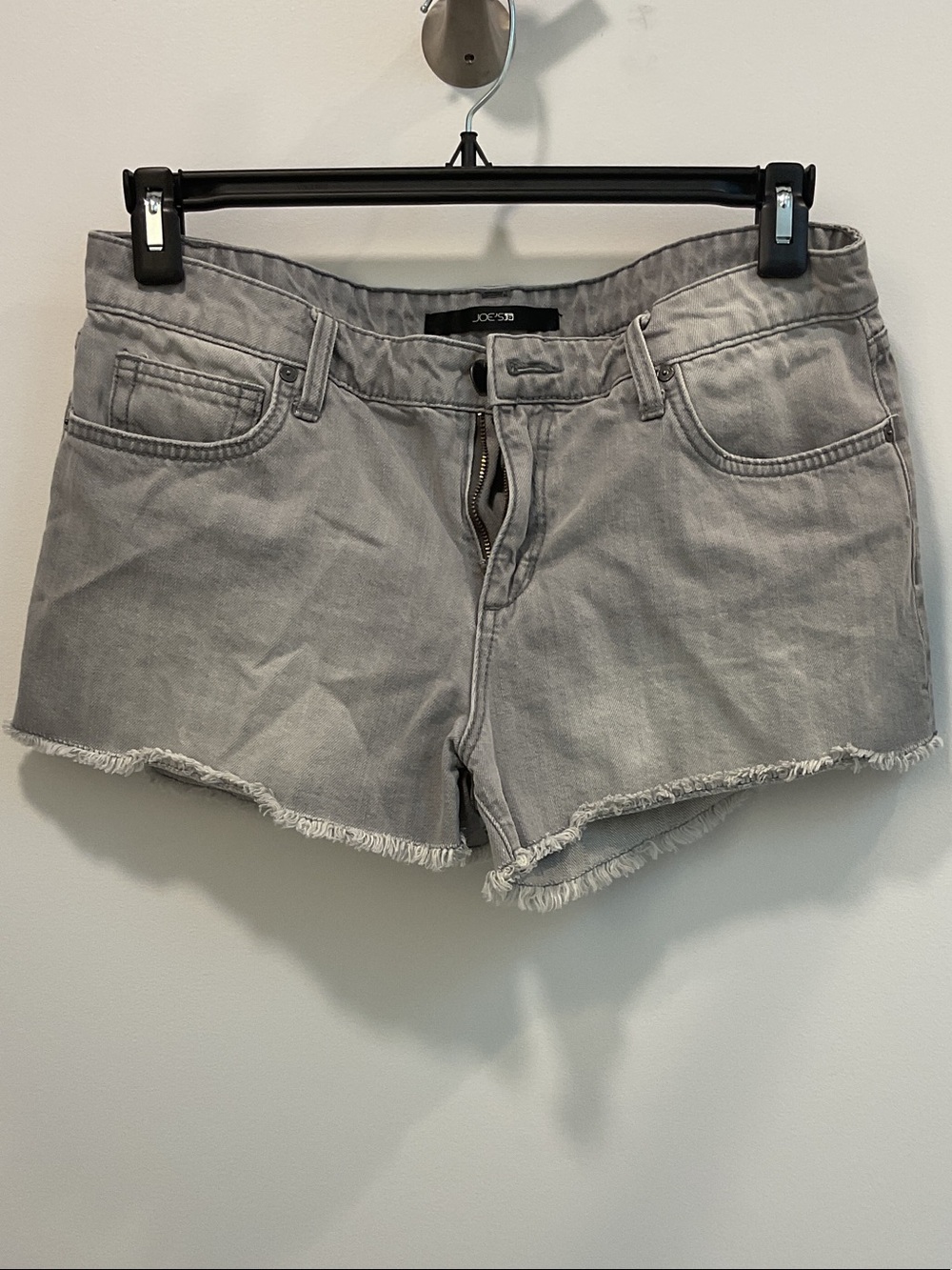 Joe's Jeans Gray Frayed Hem Denim Cutoff Shorts